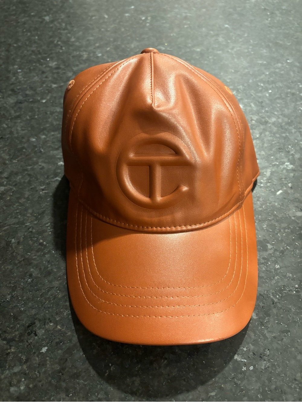 Telfar Cognac Leather-Look Baseball Cap